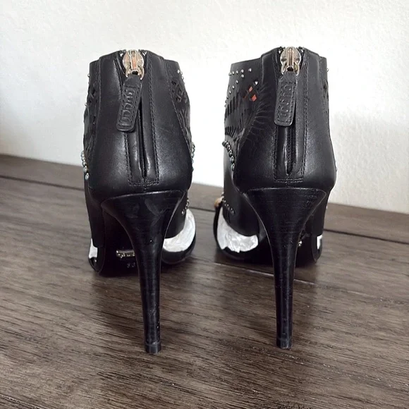 [Gucci] Black Lika Bejeweled Studded Toe Stiletto Heels Women’s EU/IT 36 / US 6 - Picture 7 of 13